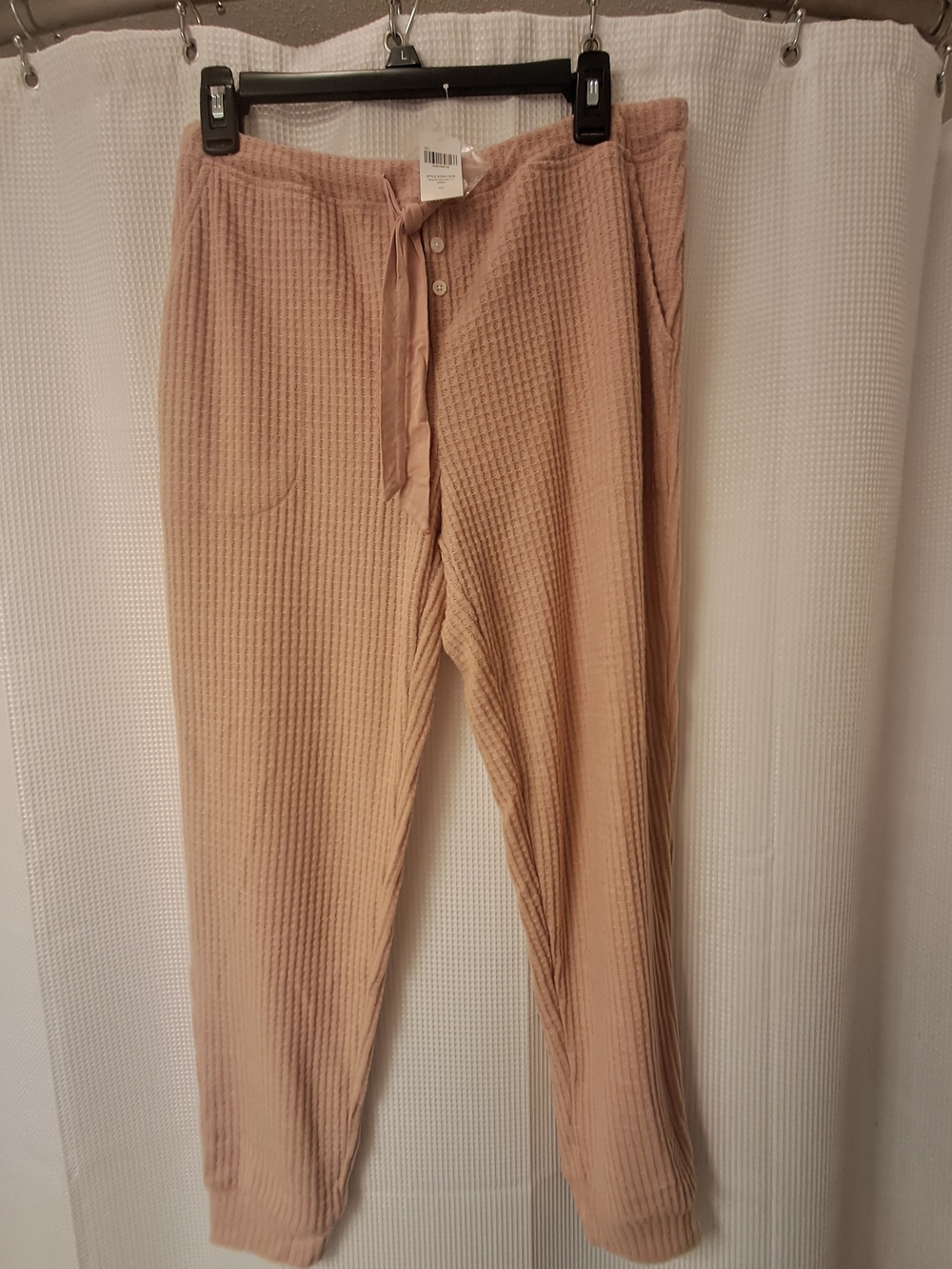 Woman's Waffle Knit Sleep Pants - Dusty Rose